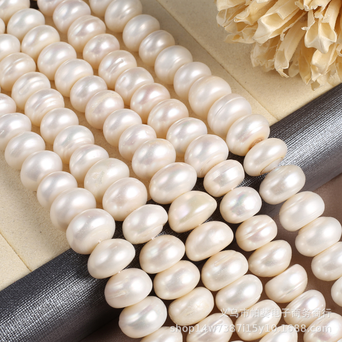 Natural freshwater large flat pearl DIY jewelry accessories, handcrafted jewelry necklaces production and wholesale