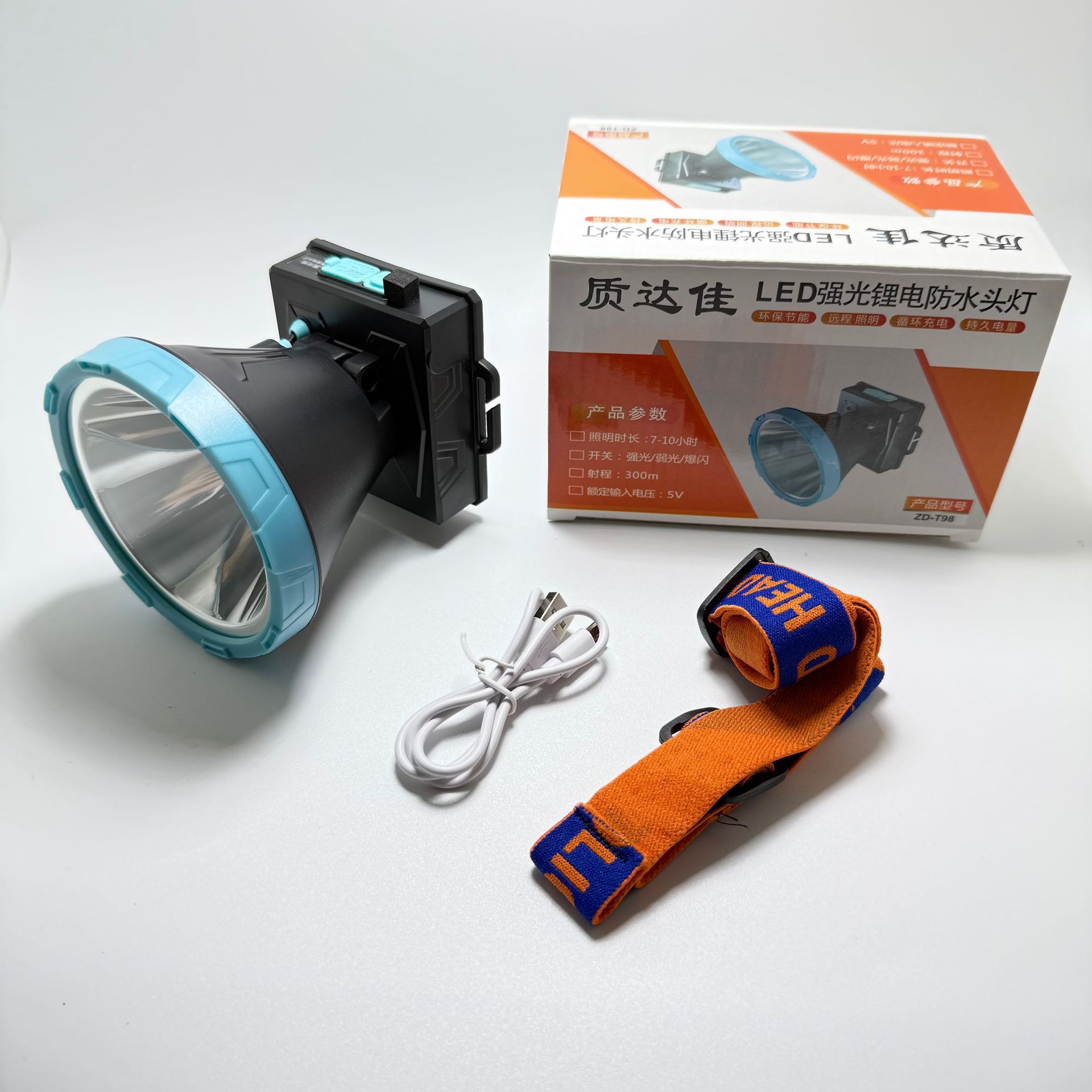 头灯、头戴式电筒实物图
