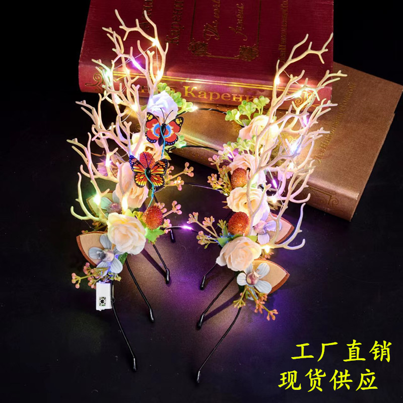 Luminous headwear, New Year's Eve hair bands, headbands, New Year's Day street stalls, night market stalls, wholesale of children's toys, ground promotion gifts Application Scenario