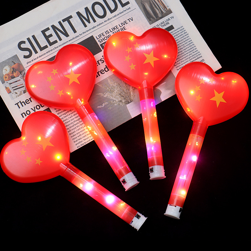 Red Flag glow sticks, flashing Five-Star Red Flag support sticks, children's stage toys for National Day, sports meeting props Specification image