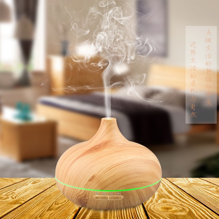 木质纹理香薰加湿器 榻榻米北欧风卧室办公桌台式静音细节图