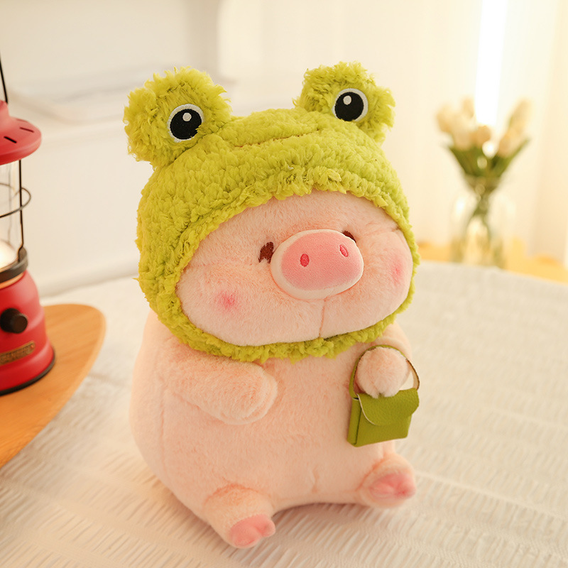 Transform into a Lulu Pig plush toy, a girl's bed companion pillow, a cute home decoration Specification image