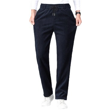 The new autumn and winter Korean-style business straight-leg thickened warm men's trousers and casual pants Item Picture