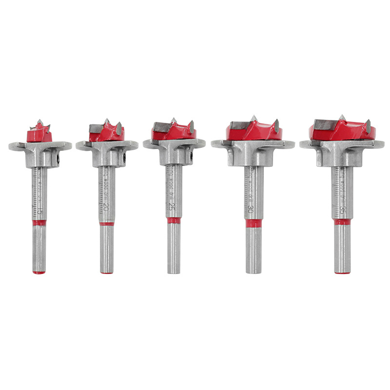 Positioning woodworking hole opener set, hard alloy flat wing drill adjustable hinge hinge hole reamer 15-35mm Item Picture