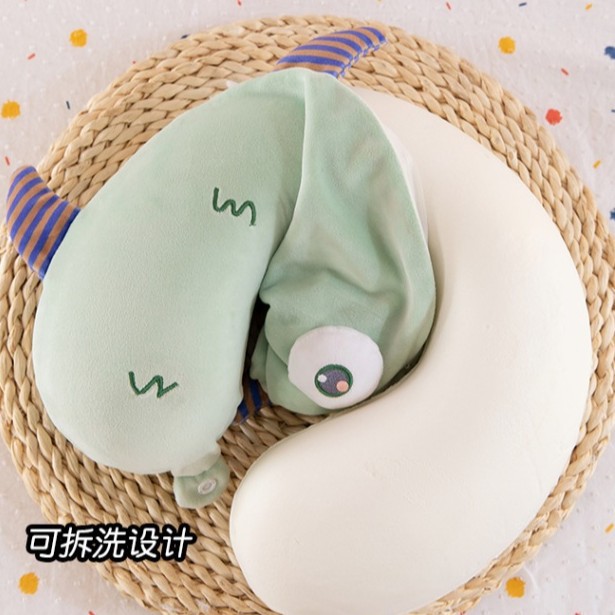Memory foam U-shaped neck pillow, car travel, business trip, cervical pillow, slow rebound, office cartoon nap pillow Specification image