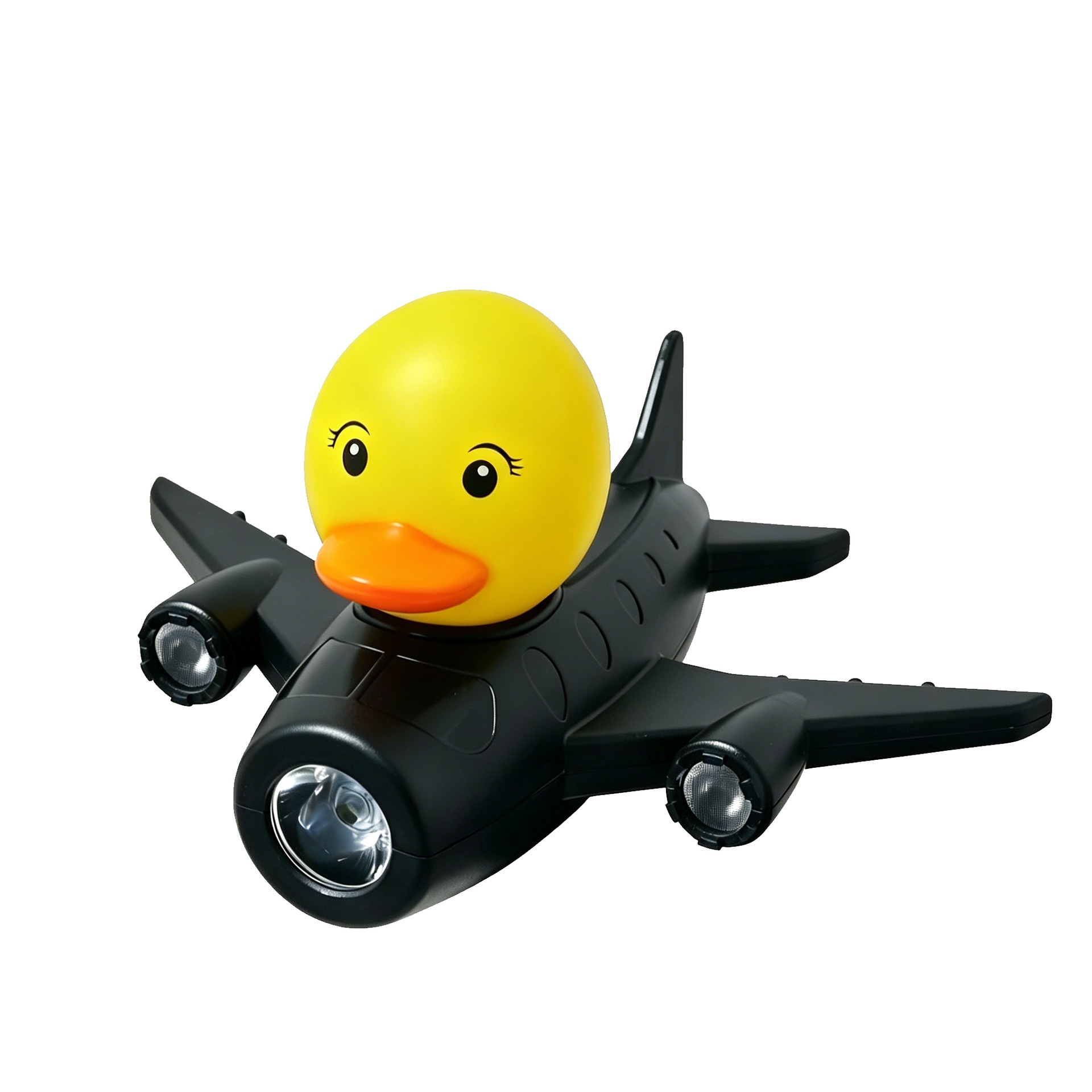 WH-088 Little Yellow Duck Aircraft Horn Light USB Charging Bicycle Horn Headlight Bicycle Riding Lighting Headlight Electronic Horn Light Flashlight Item Picture