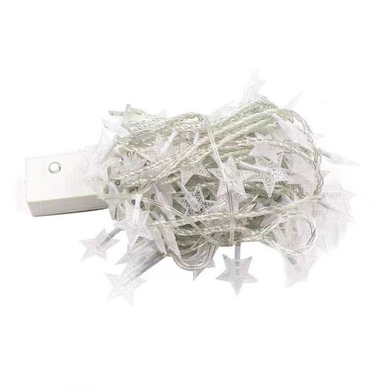 太阳能led灯串户外露营氛围灯节日装饰灯星星彩灯气泡球灯串插电白底实物图