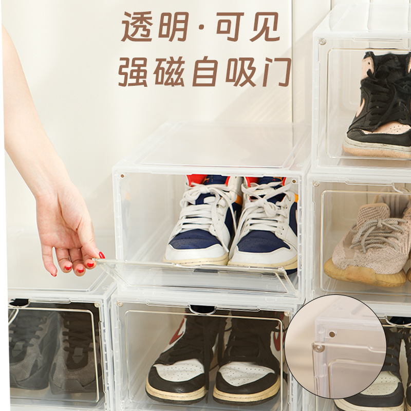 Acrylic basketball shoe box, transparent shoe box, storage box, magnetic shoe storage box, stackable storage box Specification image