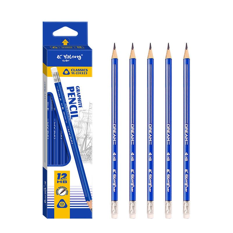 yalong Foreign Trade HB Pencils, triangular rods, office pencils, student pencils with eraser tips wholesale Item Picture