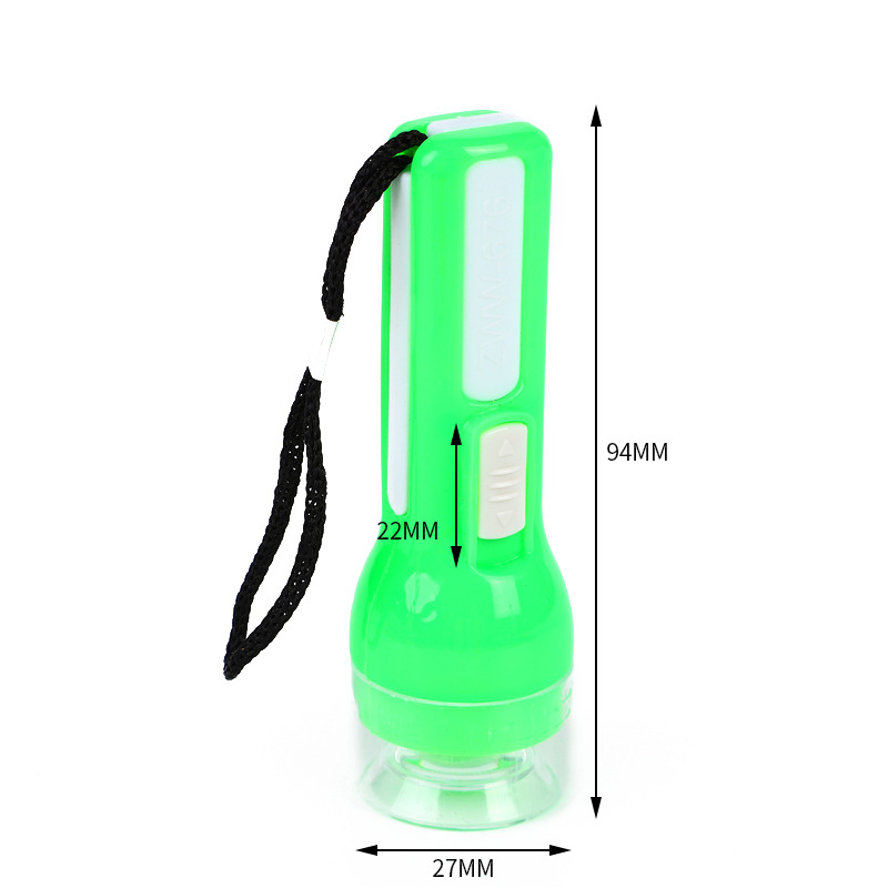 Wholesale school children's color portable laser lights, flashlights, plastic flashlights, small gifts, children's toys Specification image