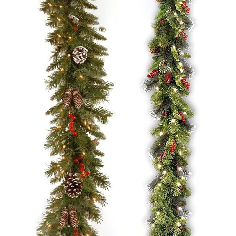 源头跨境热卖新款圣诞节松果藤条花环圣诞藤条花环圣诞节装饰藤条