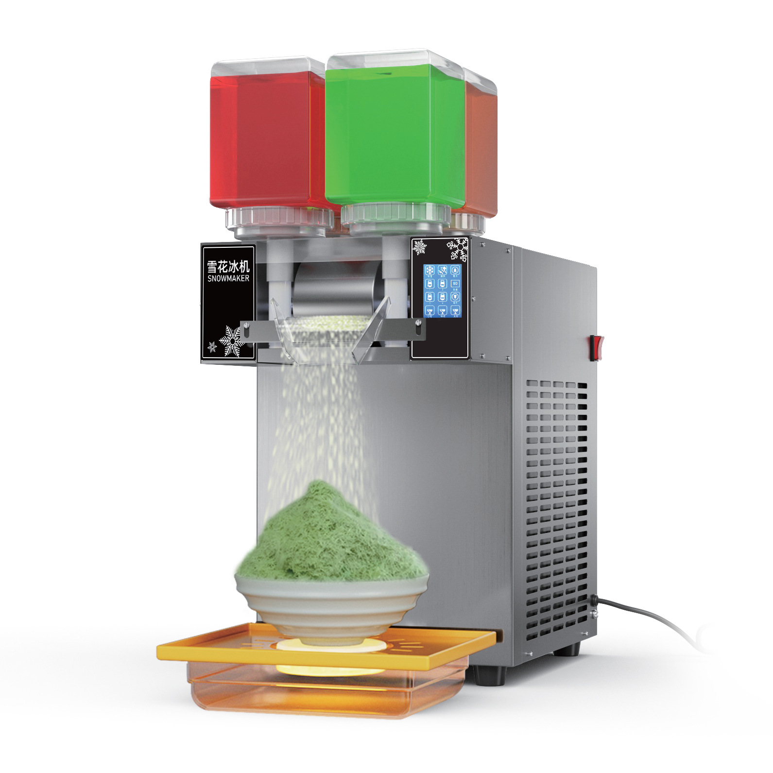 Snowflake ice maker, colored snowflake machine, commercial milk smoothie, fully automatic shaved ice machine, four-bucket fluffy ice machine Item Picture