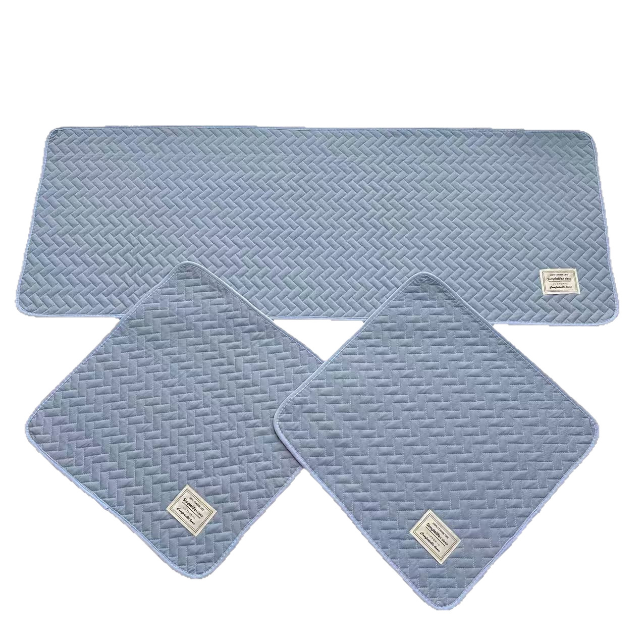 New soft cotton quilted floor MATS, floor MATS, anti-slip MATS, thickened machine washable pet MATS, fabric MATS, car MATS Item Picture