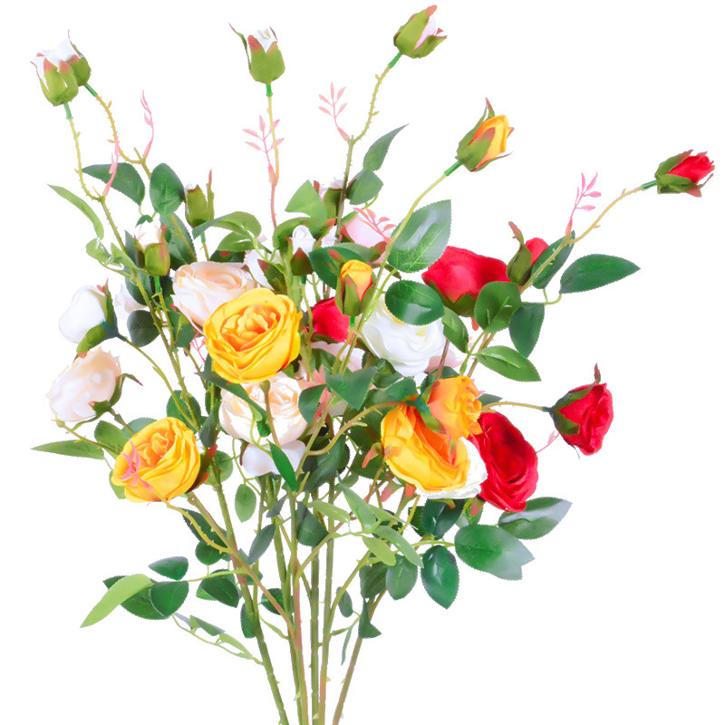 火把狂欢夜导具/仿真花/仿真花diy发饰/电镀玫瑰花/钩织白底实物图