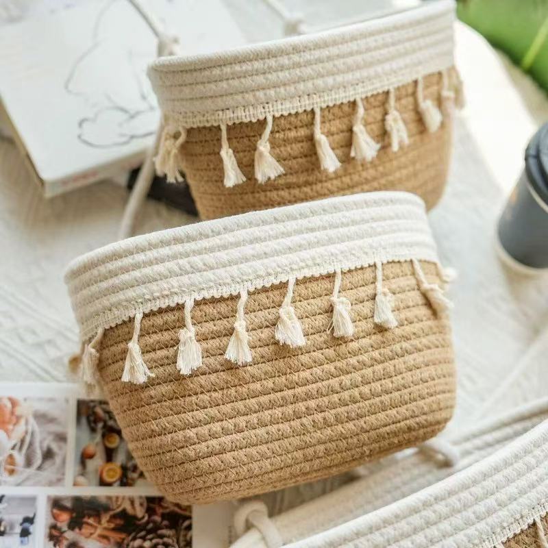 Factory direct sales creative hanging baskets, handcrafted living room entrance hanging storage baskets, multi-functional key and miscellaneous storage baskets Specification image