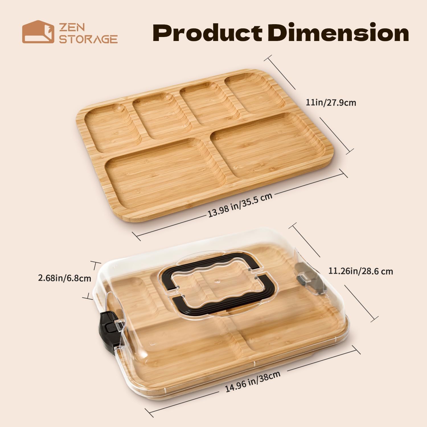 طبق الخيزران المجفف من طبق الفواكه المجفف في غرفة الجلوس مع صندوق من الفواكه المجففة Specification image