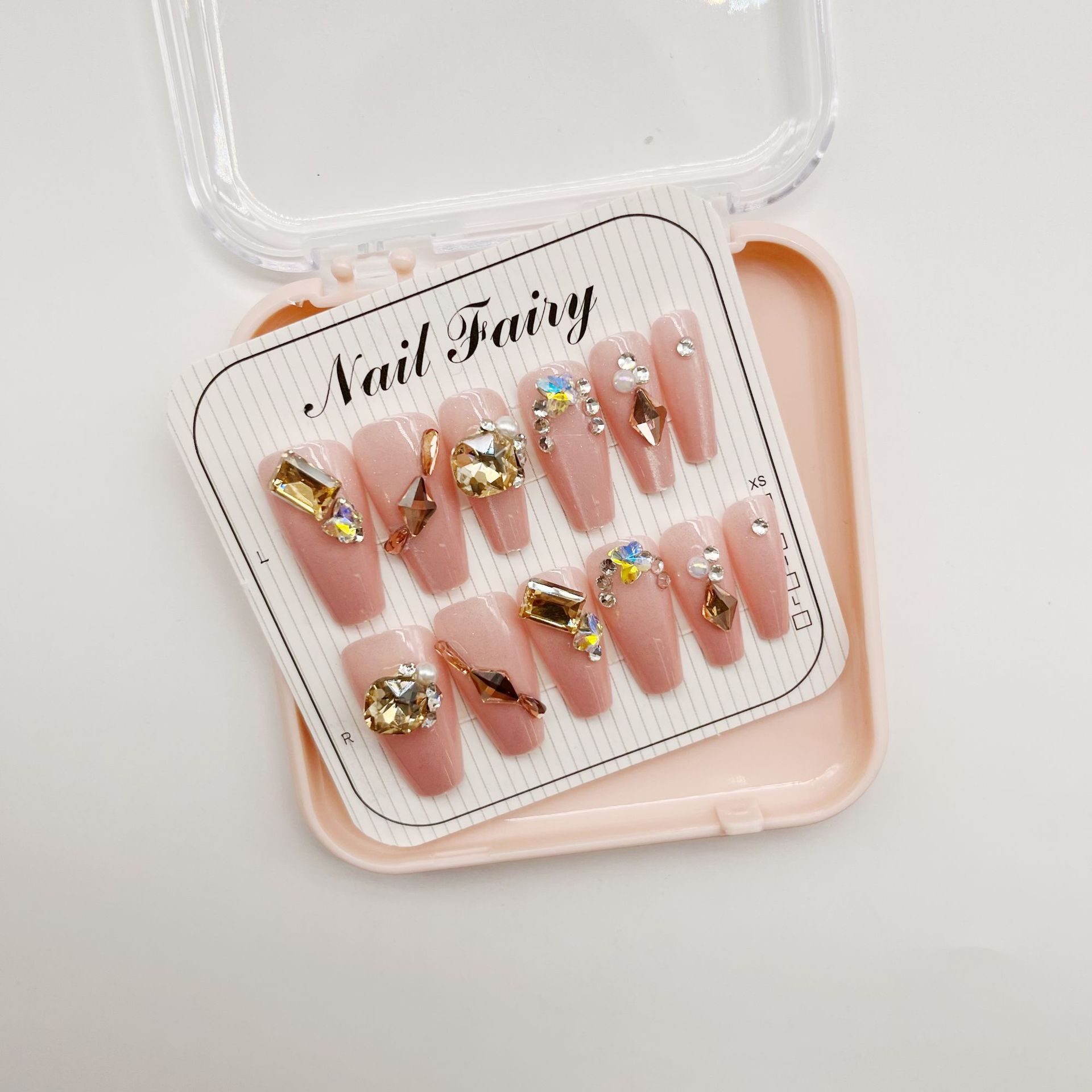 Wholesale of wearable nail pads, cat's eye dot diamond nail stickers, pure and hot girl nail stickers