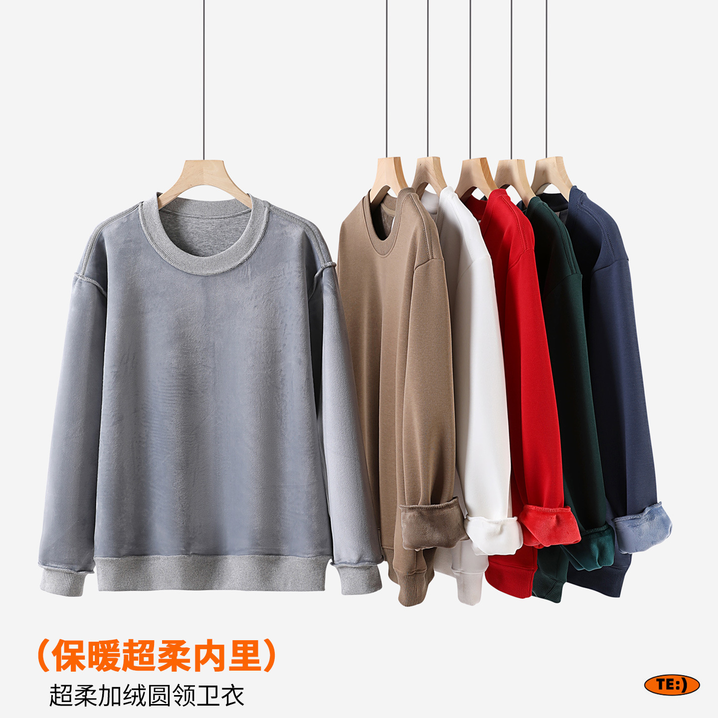 Custom-made heavy-duty fleece hoodie, men's round-neck Korean-style casual long-sleeved cotton hoodie, loose solid-color couple hoodie Application Scenario