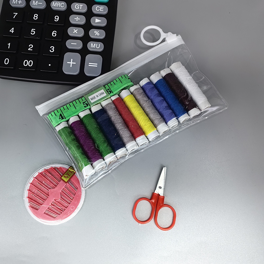 Wholesale PVC transparent sewing kits, household sewing needle and thread tool sets, and sewing kits Specification image
