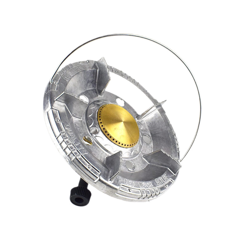 Tapa de la estufa de gas accesorios de fuego separados 21cm latón con núcleo de fuego fuego de fuego salida de la estufa de aluminio cabeza de la estufa estufa de BBQ Item Picture