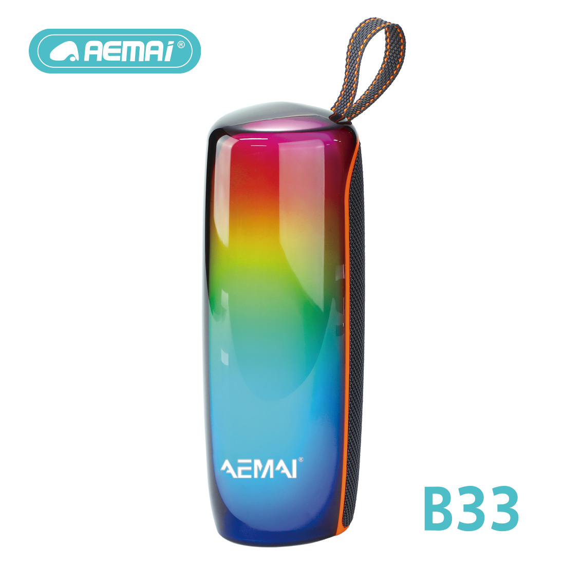 AEMAi Bluetooth Speaker Cross-border New Model B33 RGB ambient light Portable speaker Subwoofer Card Insert Fashionable gift Item Picture