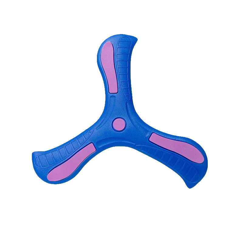 Children's boomerang big toy flies back and won't break soft frisbee toy soft rubber three-leaf interactive hand toss Item Picture