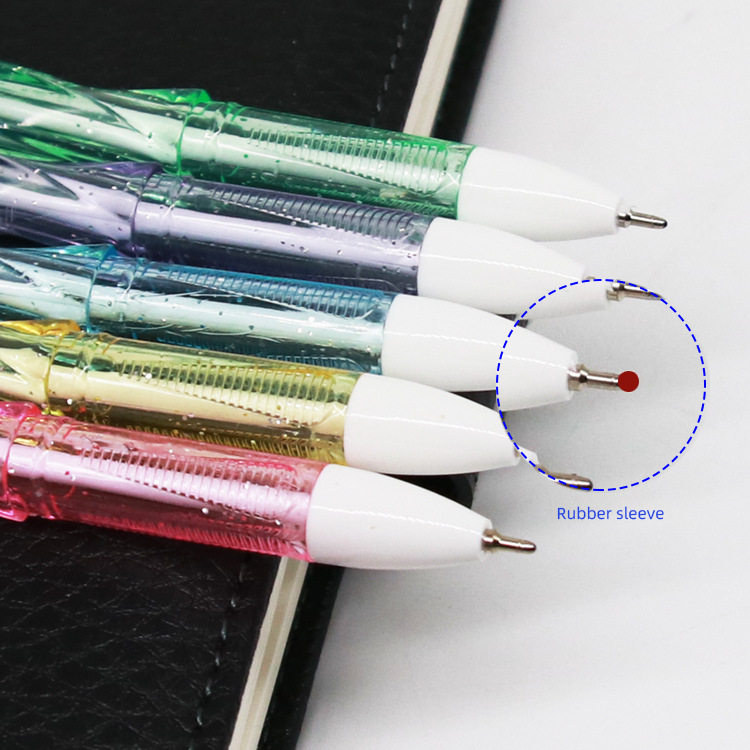 Yalong Cross-border has newly designed a 0.7mm ballpoint pen with a spiral crystal barrel and a ballpoint pen with a logo as stationery Application Scenario
