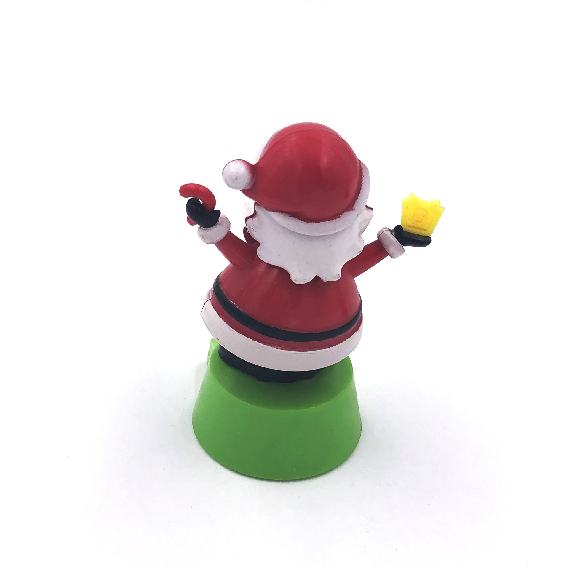 Santa Claus solar figurine, shaking head doll, walking stick, Christmas car heating, can swing, sample available Application Scenario