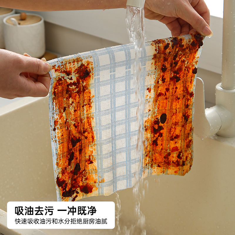 懒人抹布厨房一次性可水洗干湿两用加厚去油清洁纸巾不沾油洗碗布产品图