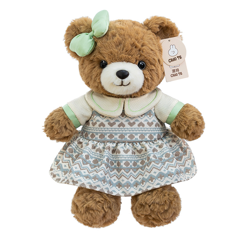 Cartoon Bear Joy Family plush toys, girl's birthday gift, Qixi Festival confession dress, Teddy Bear Video game city exchange Item Picture