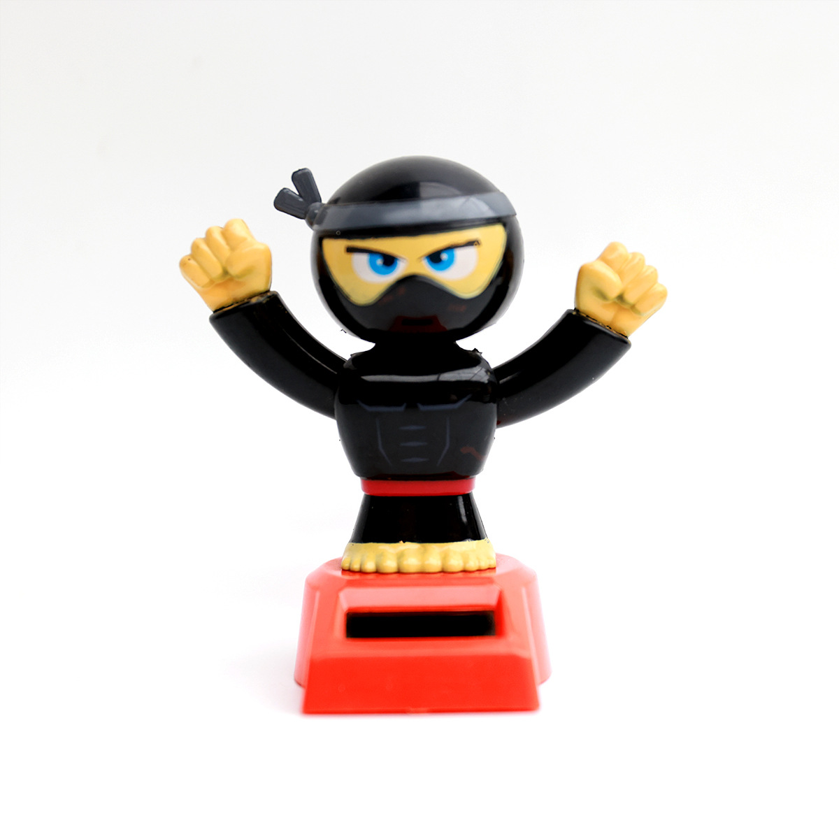 跨境热销创意车载日本武士太阳能摇头摆件卡通玩具公仔可批发