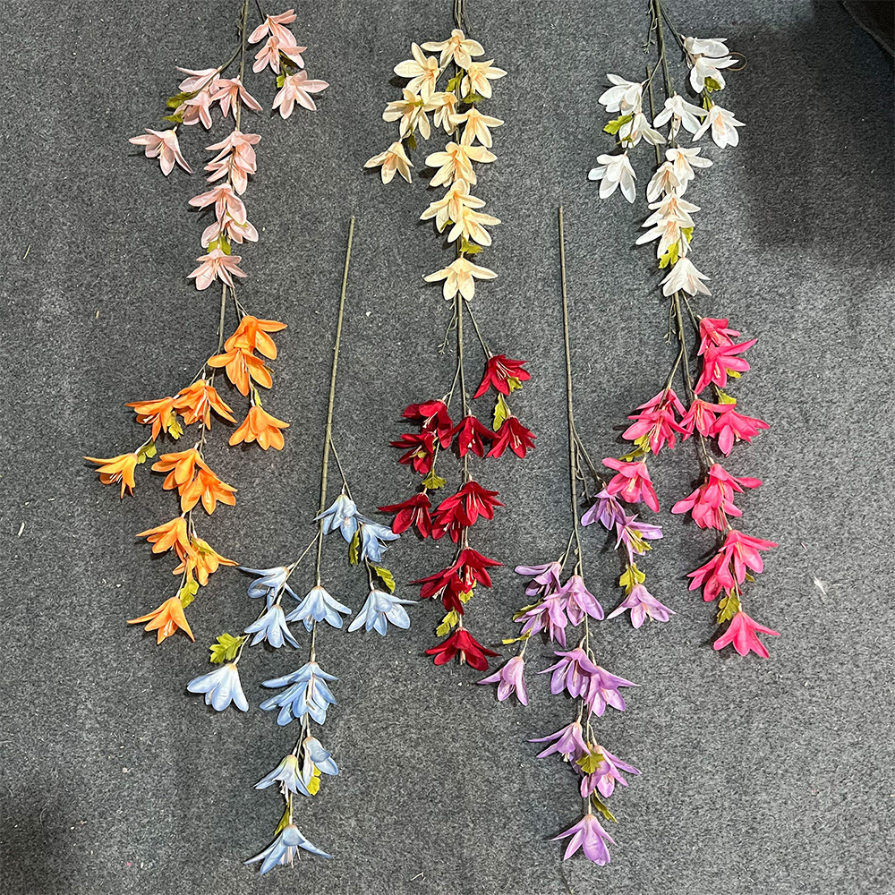 Wind and rain orchid artificial flower, artificial flower bouquet, handcrafted flowers, wedding flowers, artificial silk flowers, wedding landscape decoration, floor arrangement details Picture