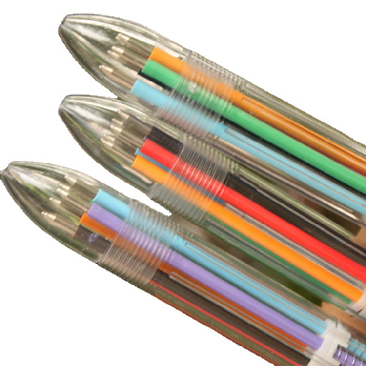 P-0115 plastic press oil pen wholesale gift pen 6-color Ballpoint pen Office pen Item Picture