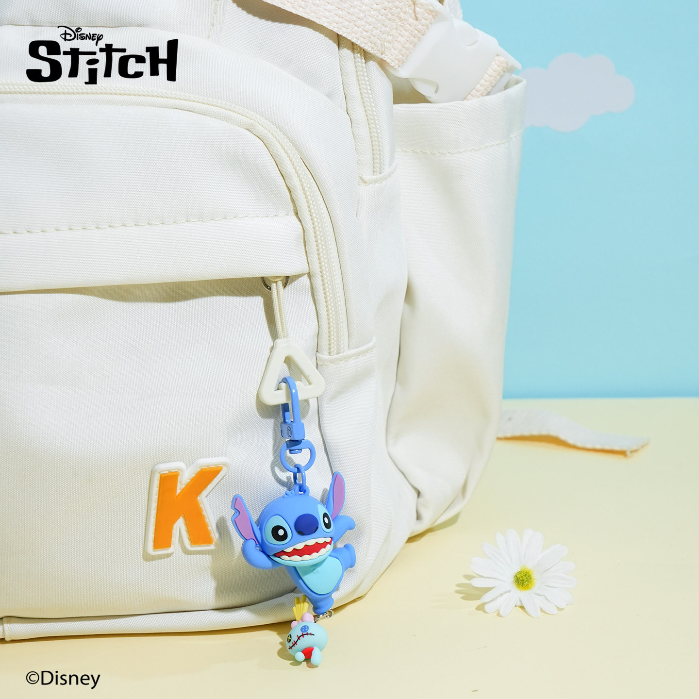 Baimao official Stitch series keychains, cute and exquisite female dolls, key chains, couple schoolbags and pendants Specification image
