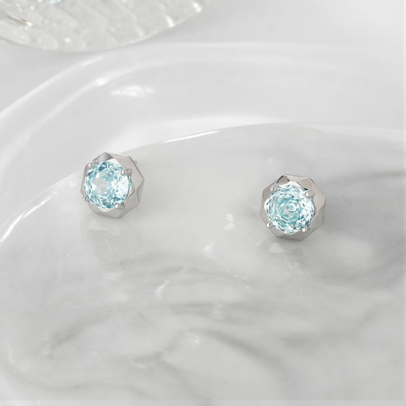 Prima prima diamante redondo irregular pendientes esféricos mujer burst premium sentido nicho simplicidad luz lujo zircon pendientes Application Scenario