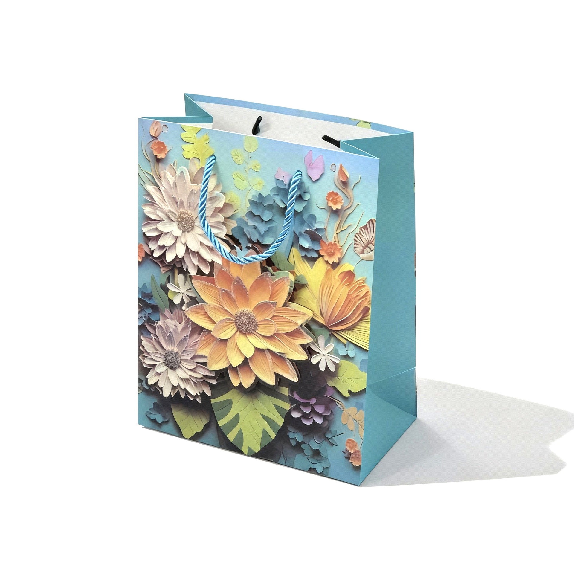 Cross-border best-selling floral printed gift paper bags, high-appearation-level handbags, festival gift packaging bags, multi-style paper bags, gift bags Application Scenario