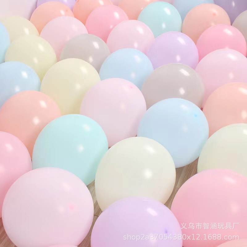 2.2G 10-inch macaron balloons wholesale, round thickened latex wedding party supplies, Macaron color series Specification image