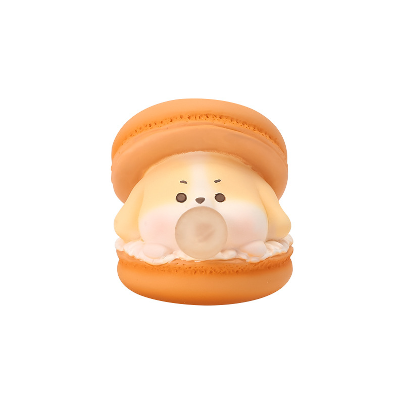 Bubble Macron Mini Cute Macaron home decoration desktop Small ornaments, car soft rubber resin handicrafts Item Picture