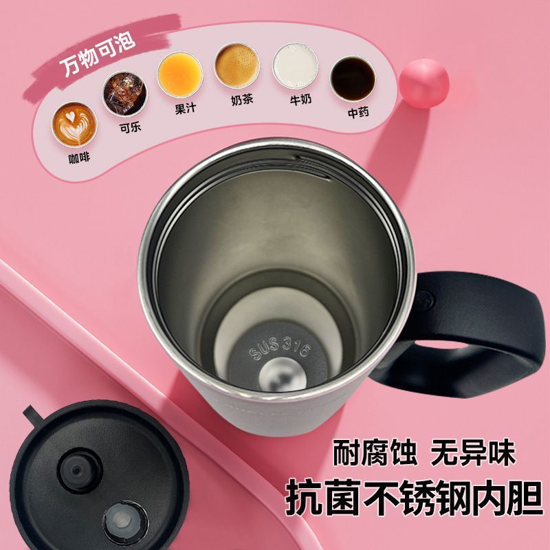 Large-capacity insulated cup, high appearance level for girls, giant ice cup, 316 stainless steel portable double-drinking straw cup details Picture