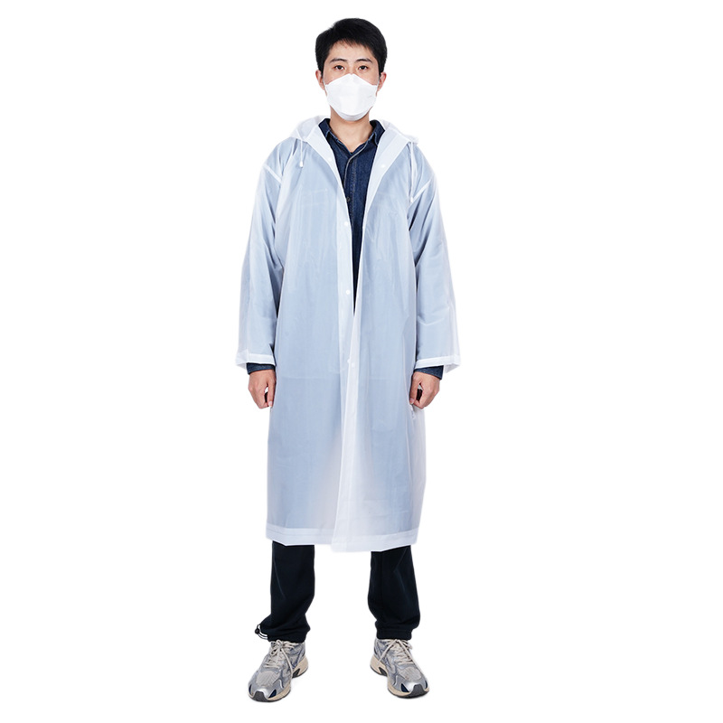 Wholesale of non-disposable EVA raincoats for men and women, portable thickened outdoor scenic area travel one-piece long raincoats Item Picture
