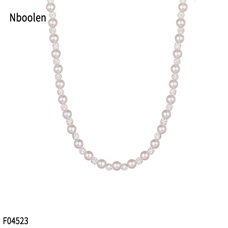 High-end Manta rose pink pearl necklace, light luxury, retro and versatile necklace, collarbone chain, personalized and fashionable collarbone chain Item Picture