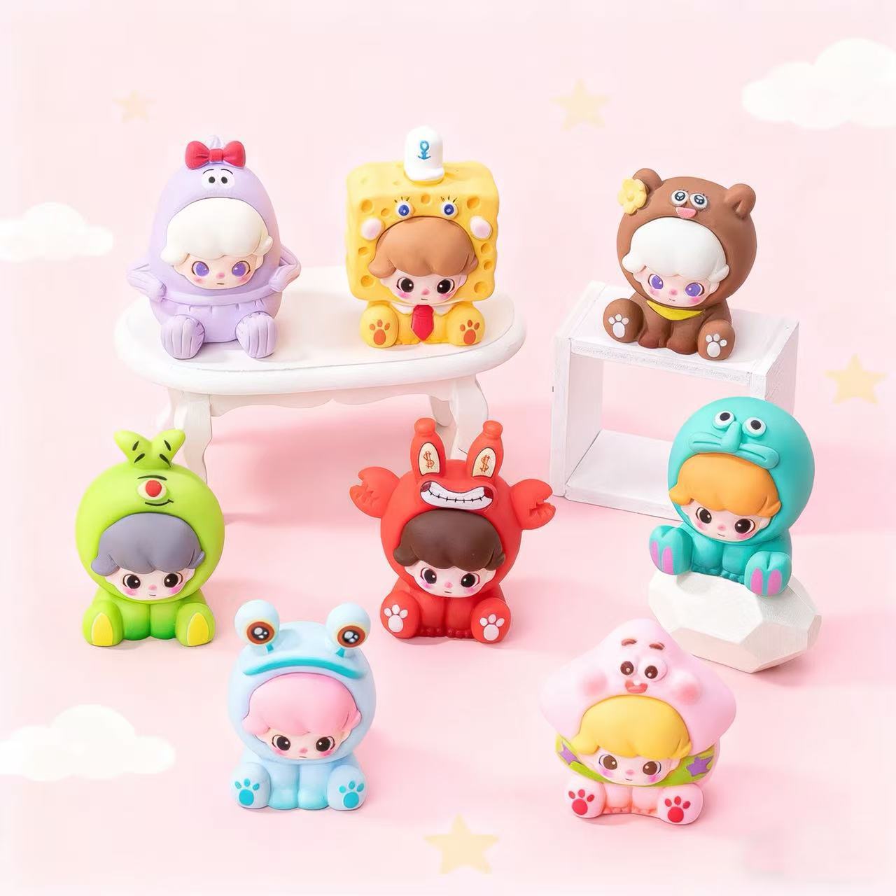 手感漆海绵宝迪莫 萌粒diy配饰手机链饰品配件车载树脂小摆件盲袋