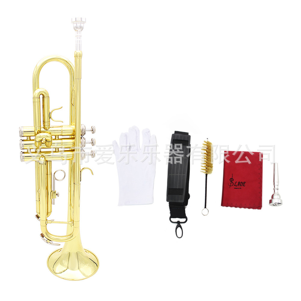 Student and adult performance of Trumpet, a brass trumpet in B-flat Application Scenario