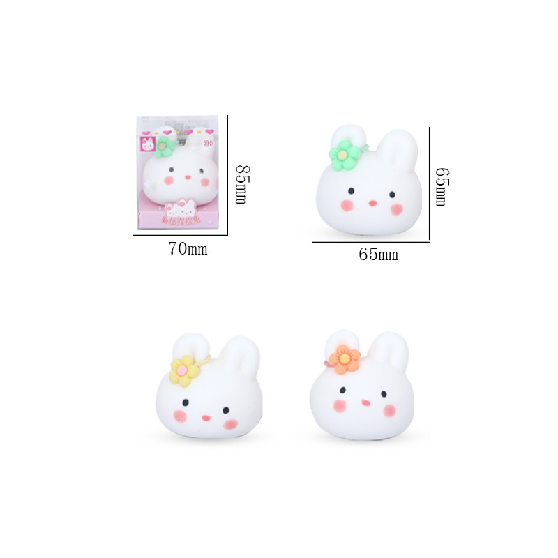 Cartoon fun and cute rabbit stress-relieving toys, rebound Little white rabbit stress-relieving toys wholesale Application Scenario