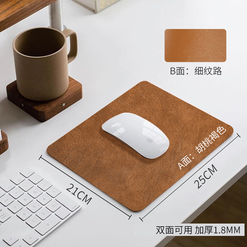 棕色皮革餐垫杯垫餐桌垫防烫垫硅胶杯垫酒店一次性用品详情图2