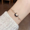 Korean-style high-end zircon star and moon adjustable bracelet, light luxury, retro fashion, individual and niche design, elegant bracelet details Picture