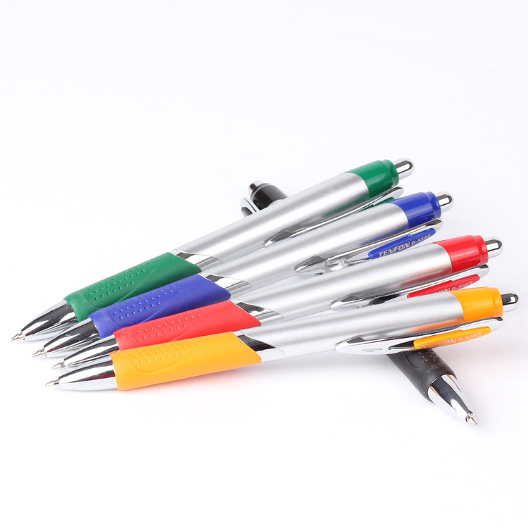 Tianfeng silver-sprayed press Ballpoint Pen Plastic Ballpoint Pen Advertising Pen 556S Foreign Trade Ballpoint Pen Specification drawing