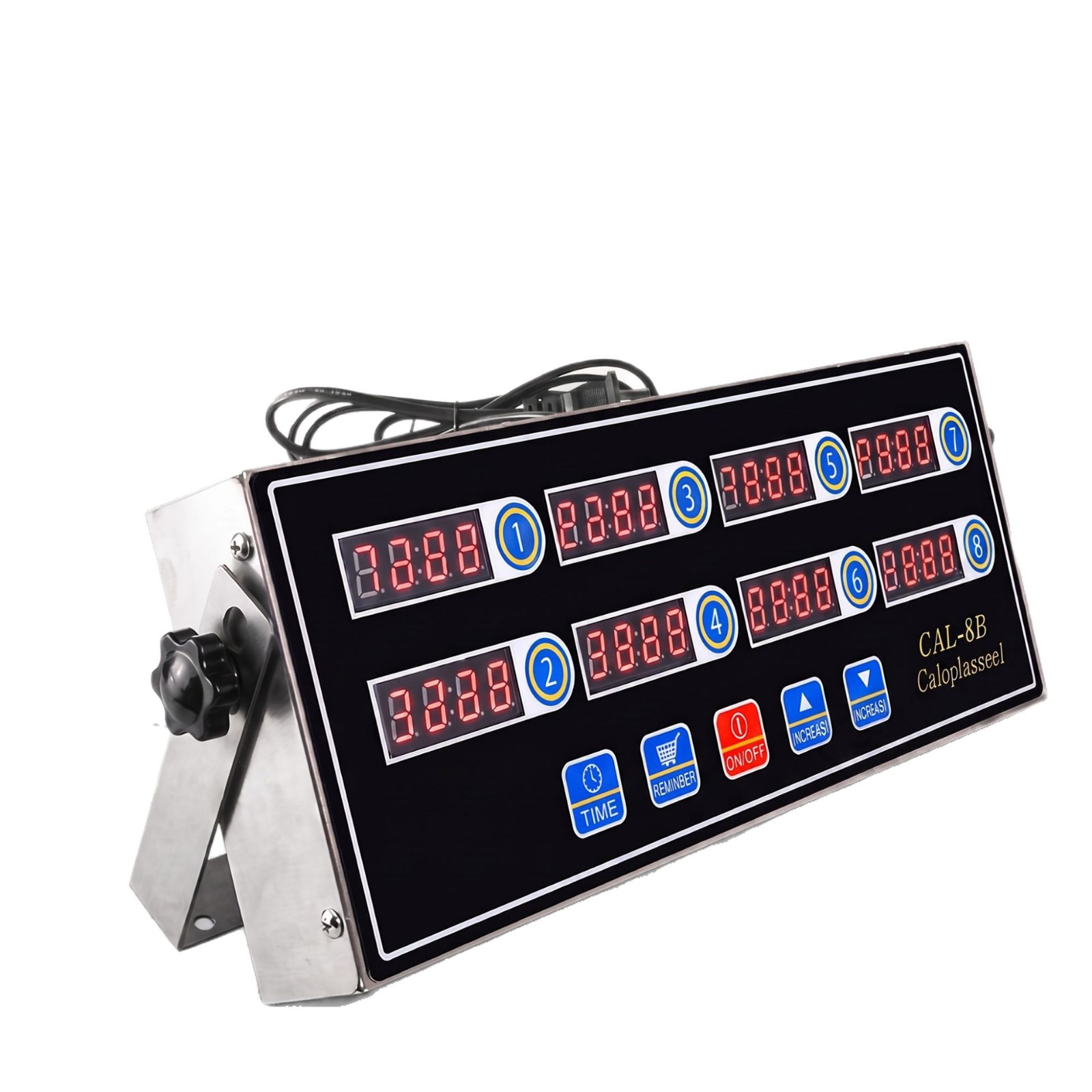 Commercial 8-channel kitchen timer, independent digital display timing device for unit canteens and fast food stores Item Picture