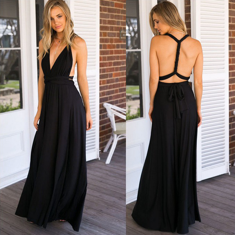 Amazon's best-selling European and American dresses, featuring multiple ways to wear, cross-rope backless and sexy bandage dresses details Picture
