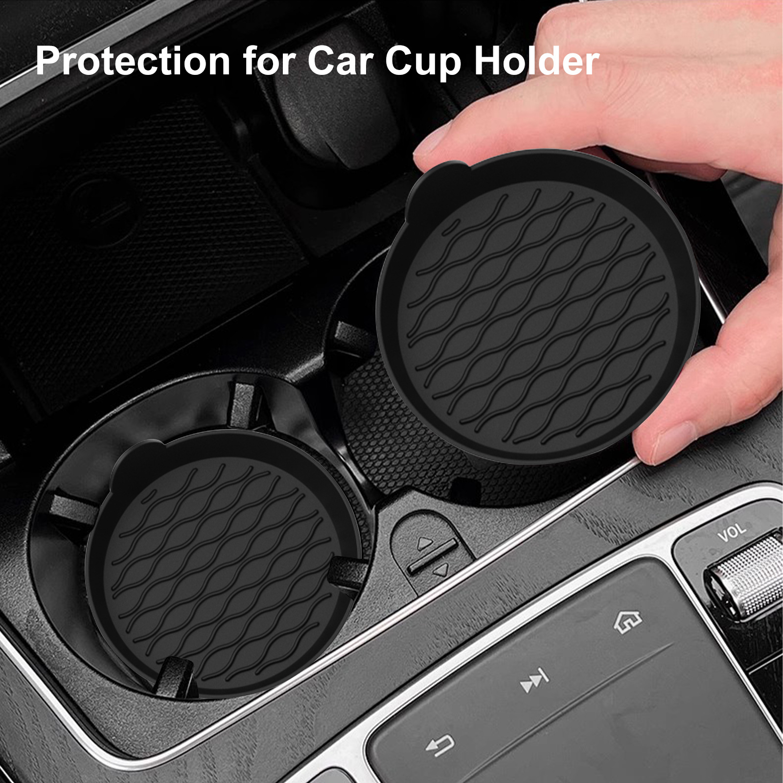 Cross-border best-selling car silicone coasters, car water coasters, round anti-slip MATS, and creative car interior items MATS Application Scenario